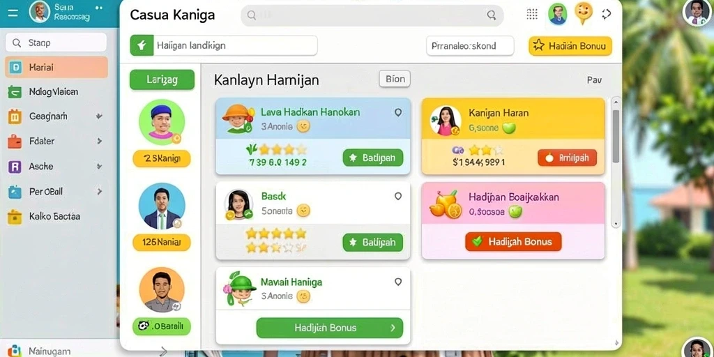 Tampilan karakter utama yang dapat disesuaikan.