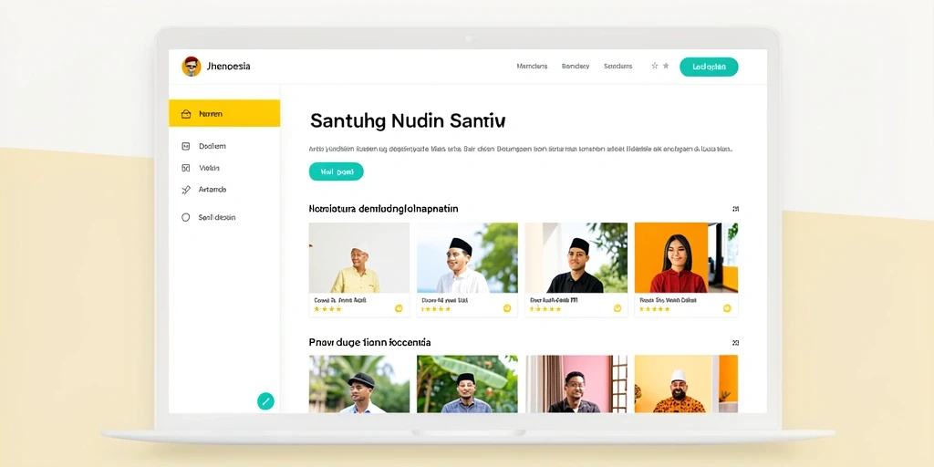 Tampilan awal yang menarik dan user-friendly.
