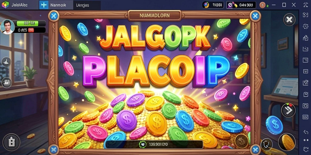 Tampilan utama permainan dengan berbagai pilihan slot.