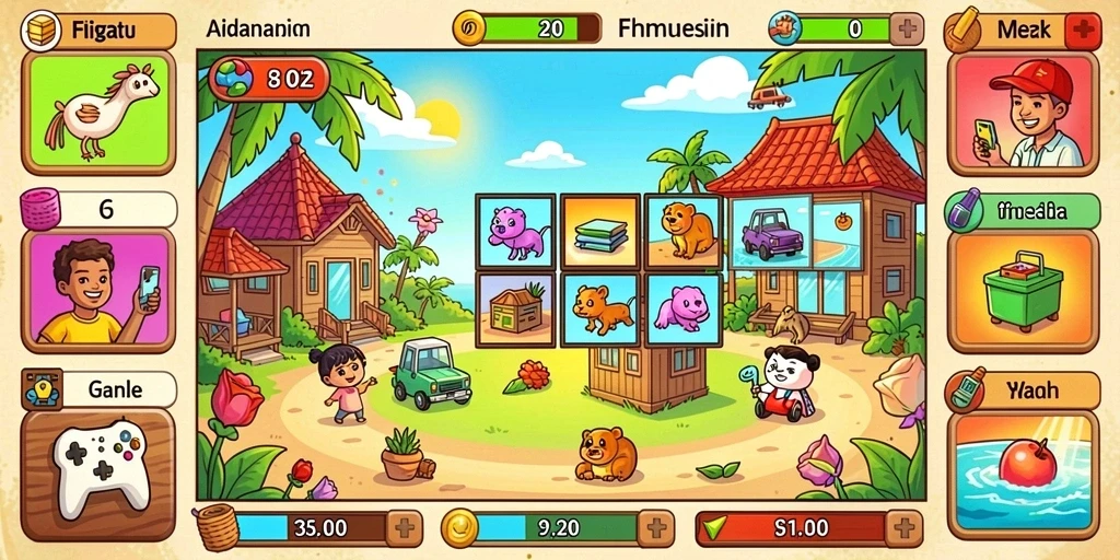 Screenshot menunjukkan tampilan karakter utama dalam aksi.
